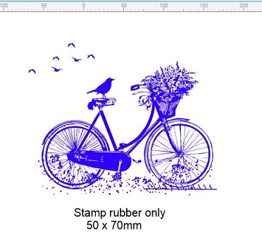 Vintage bicycle  stamp 50 x 60 mm